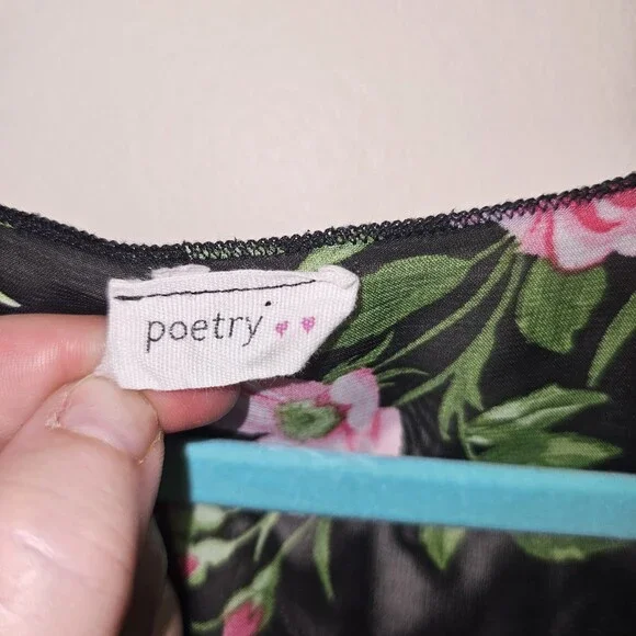 Poetry Floral Open Kimono / Coverup One Size - Picture 3 of 4